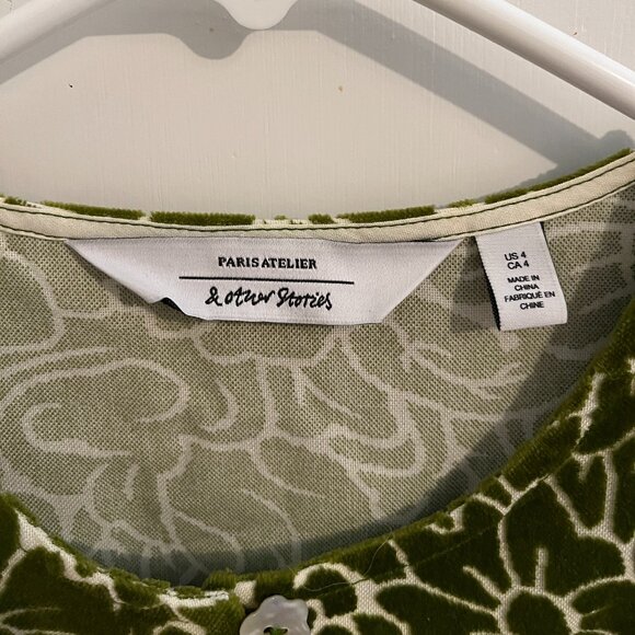 & Other Stories Floral Velvet Blouse - Picture 4 of 4